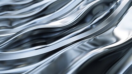 Chrome Waves Background

