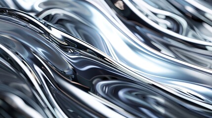 Chrome Waves Background

