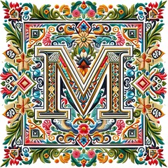 Chic Monogram Embroidery Design Personalized Elegance for Apparel & Accessories  Microstock