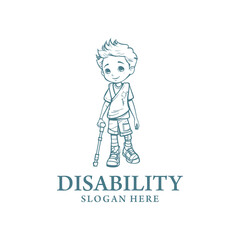 Disability foundation logo vector illustration