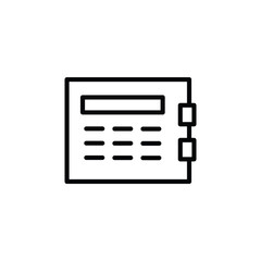 save deposit box outline icon pixel perfect vector design good for website or mobile app