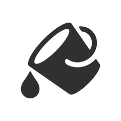 Paint bucket black sign icon vector illustration