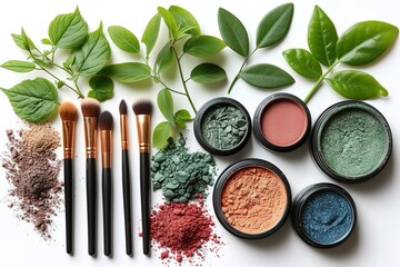 make-up cosmetics isolated on white background