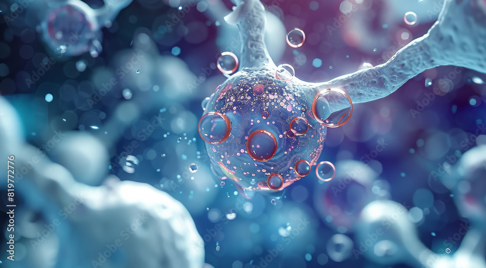 Poster glucose cell. generative ai.