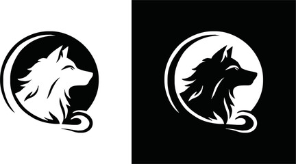 wolf mascot design of the head of arctic wolf. Vector wolf's head as a design element © Avra