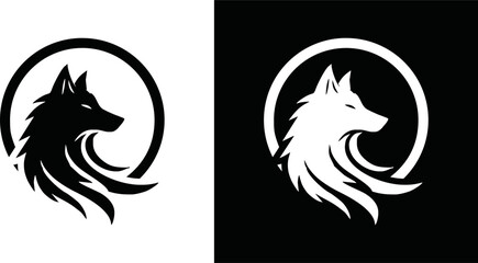 wolf mascot design of the head of arctic wolf. Vector wolf's head as a design element