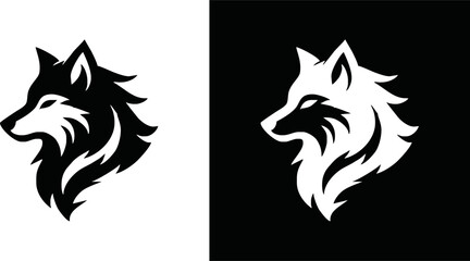 wolf mascot design of the head of arctic wolf. Vector wolf's head as a design element