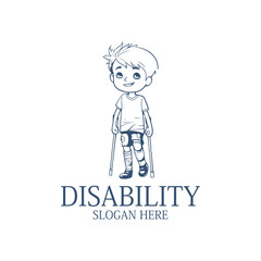 Disability foundation logo vector illustration