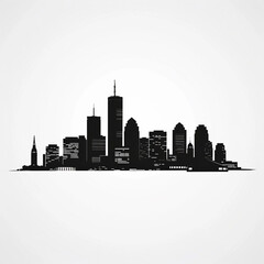 Boston city vector skyline silhouette