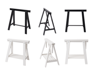 Set of trestles at different angles