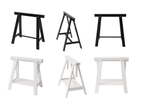 Set of trestles at different angles