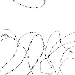 Barbed wire. Vector