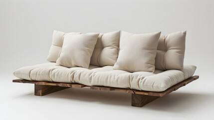 Naklejka premium The photo shows a simple and elegant sofa