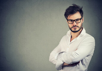 Portrait of a handsome confident man looking at camera 