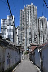 High-rise residential-commercial apartment complex in a redevelopment area in Seoul, South Korea