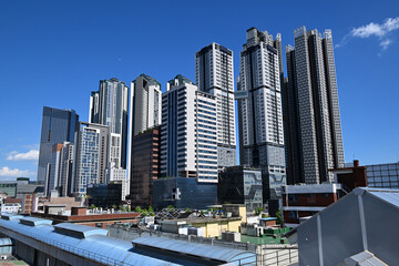 High-rise residential-commercial apartment complex in a redevelopment area in Seoul, South Korea