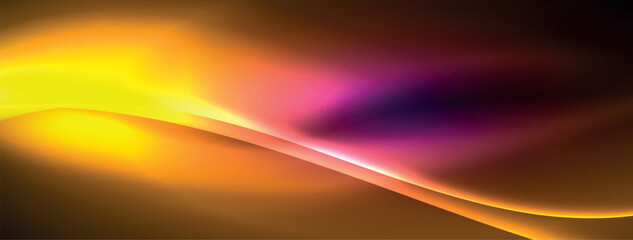 Neon light glowing waves and lines background set for wallpaper, business card, cover, poster, banner, brochure, header, website
