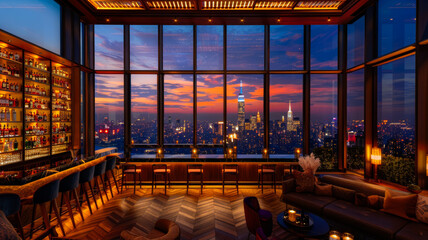 Urban Heights.  Panoramic Views and Impressive Spirits at a Sky Bar