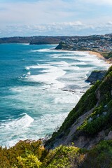 Cloudy blue sky over the sea in summer