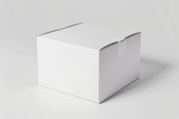 Naklejka premium White Box Packaging Mockup on Isolated Background created with Generative AI