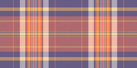 Sample seamless plaid check, wear texture tartan textile. Britain pattern background vector fabric in indigo and red colors.