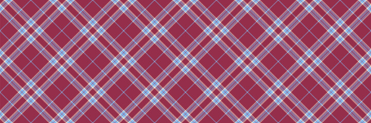 Dye pattern seamless background, ornament texture tartan vector. Irish fabric check textile plaid in red and blue colors.