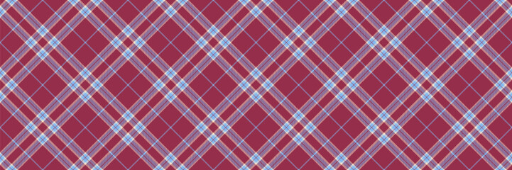 Dye pattern seamless background, ornament texture tartan vector. Irish fabric check textile plaid in red and blue colors.