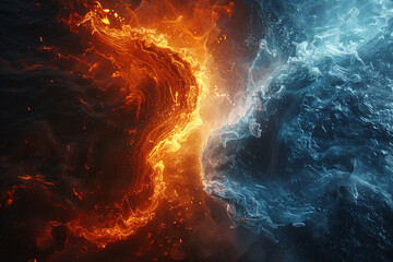 A duel between the elements - fire and water - with spectacular effects