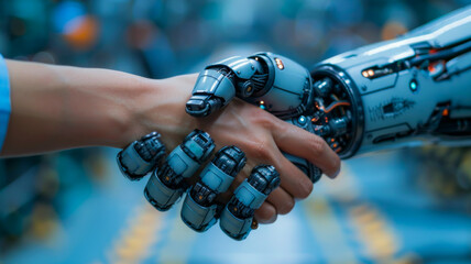 Human Hand Shaking Robotic Hand