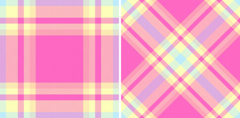 Tartan check pattern of fabric plaid texture with a textile vector background seamless.