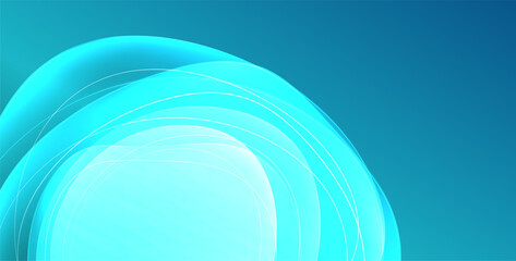 Colorful transparent flowing fluid shapes with glow effect geometric background. Wavy lines round forms. Vector illustration For Wallpaper, Banner, Background, Card, Book Illustration, landing page