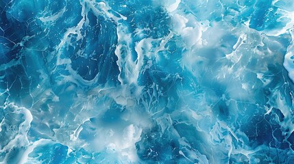 Obraz premium Background drawing with a marble surface having the texture of transparent aquamarine one-piece with white cracks, in high resolution. It can be used for interior decoration. 