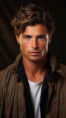 Fototapeta premium Close Up Portrait Of Man