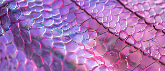 Fototapeta premium Iridescent patterns shimmer, reflecting light on textured surfaces in a mesmerizing display.