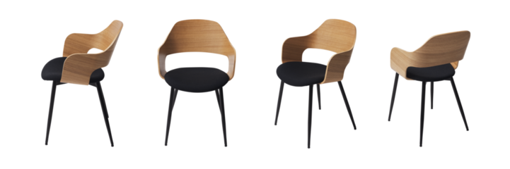 Modern elegant chair at different angles