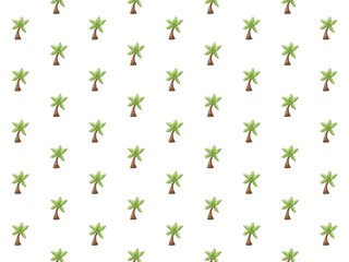 Hand Draw Summer Tropical Palm Tree Island, Seamless Pattern summer fruits , coconut tree, background, Pattern, Summer