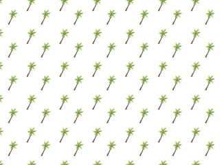 Hand Draw Summer Tropical Palm Tree Island, Seamless Pattern summer fruits , coconut tree, background, Pattern, Summer