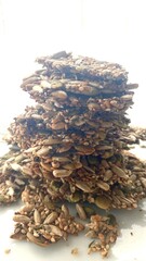 Healthy homemade crackers with seeds