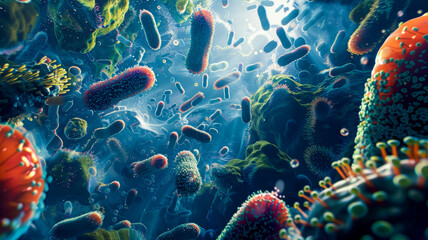 Microcosmic Marvel. A Day in the Life of Bacteria