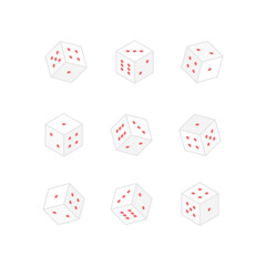 flat dice design concept