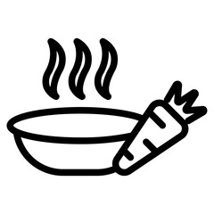 Soup meal vector icon, hot food symbol. Vector illustration for web site or mobile app