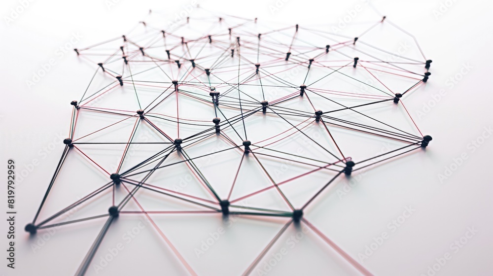 Wall mural a network diagram with interconnected nodes, visually depicting the structure of a social network, u