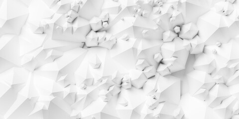 Abstract white polygon geometry mosaic background template, flat lay from above