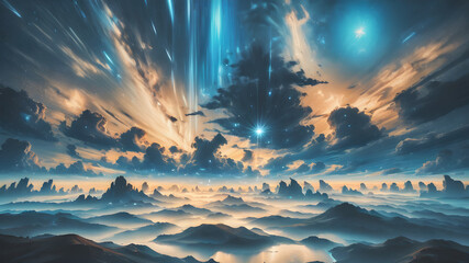 Sunset Symphony: Abstract Cloudscapes in Vibrant Colors