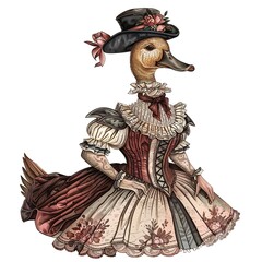 Duck victorian inspired fashion
