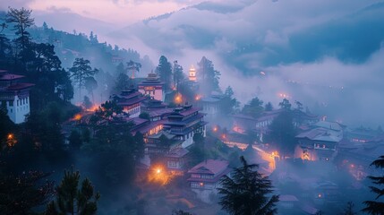 Trongsa Dzong in Trongsa, Bhutan