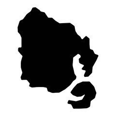 Lile des Pins commune map, administrative division of New Caledonia. Vector illustration.