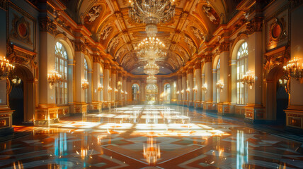 Fototapeta premium Exquisite Showpieces of a Grand Ballroom