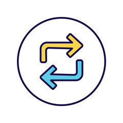 loop icon with white background vector stock illustration