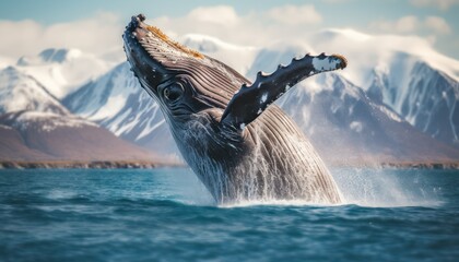 Fototapeta premium Groups of Orcas or killer whales swim and hunt for prey, the top of the food chain in a sea of ​​ice floes